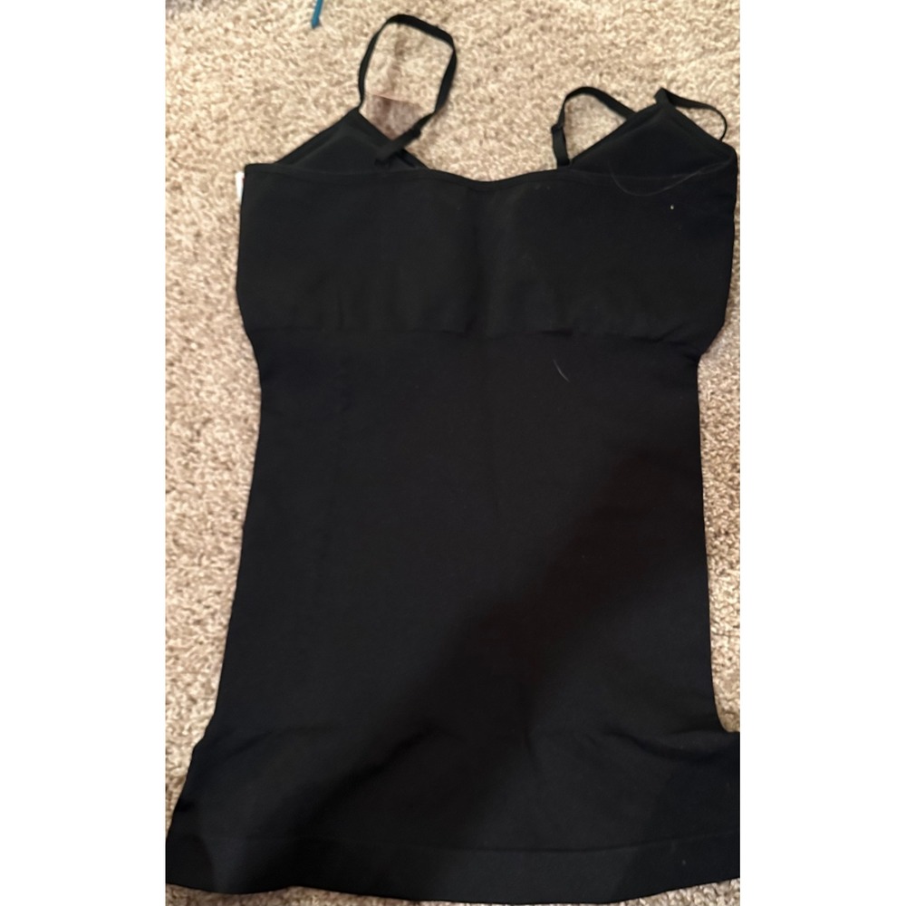 Skinnygirl Black Smoothing Shaper Tank Top S Removable Pads Seamless Style NWT